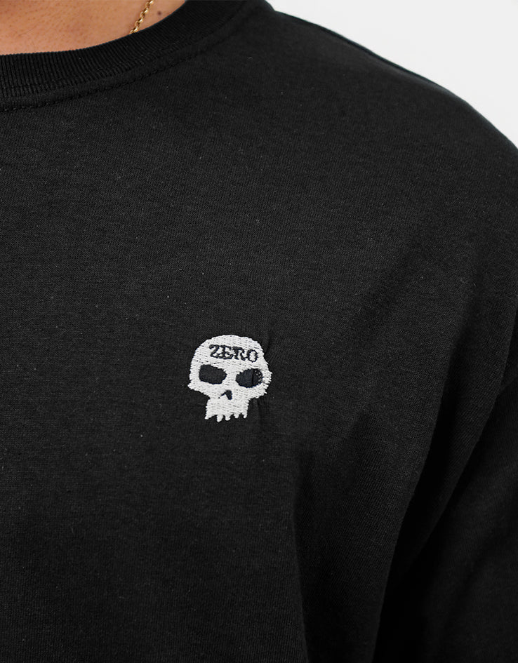 Zero Single Skull Embroidered T-Shirt - Black/White