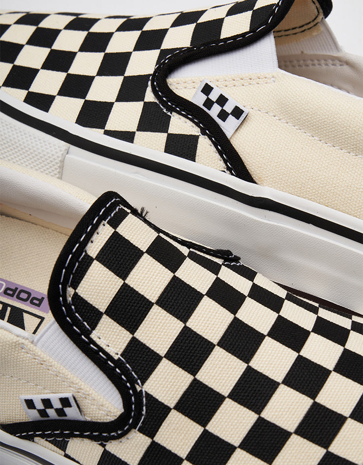 Vans Skate Slip-On Shoes - (Checkerboard) Black/Off White