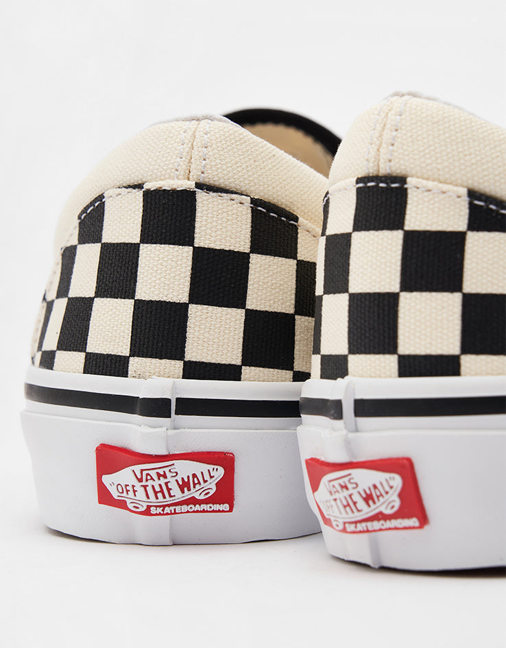 Vans Skate Slip-On Shoes - (Checkerboard) Black/Off White