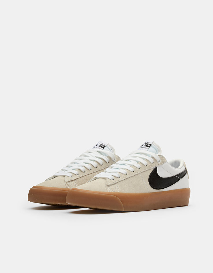 Nike SB Zoom Blazer Low Pro GT Skate Shoes - White/Black-White-White