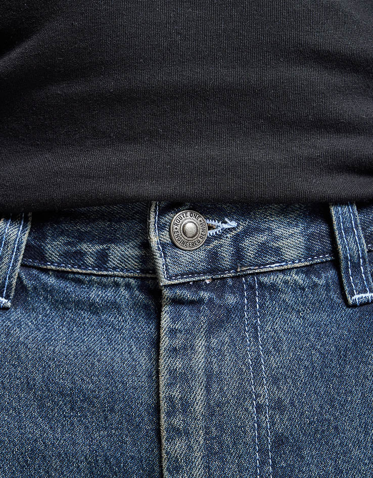 Route One Super Baggy Denim Jeans - Light Wash