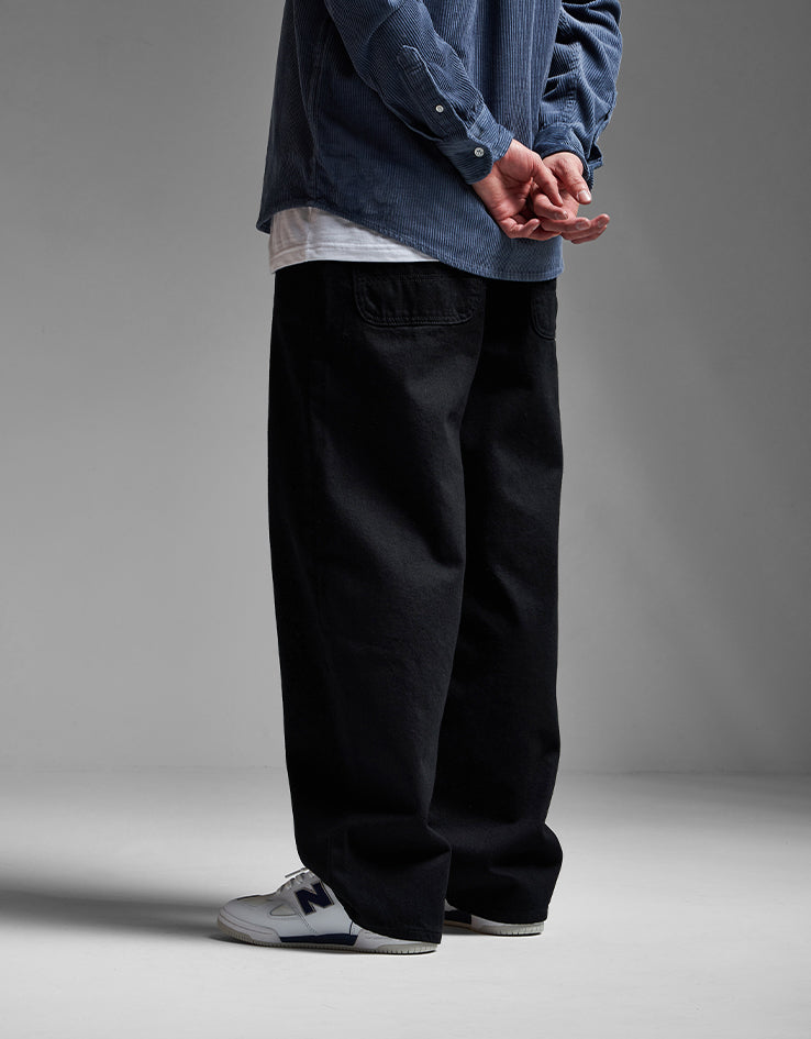 Route One Super Baggy Denim Jeans - Flat Black