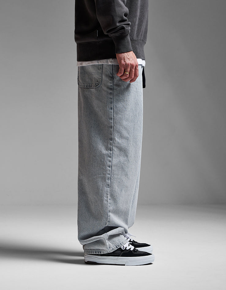 Route One Super Baggy Denim Jeans - Stone Wash