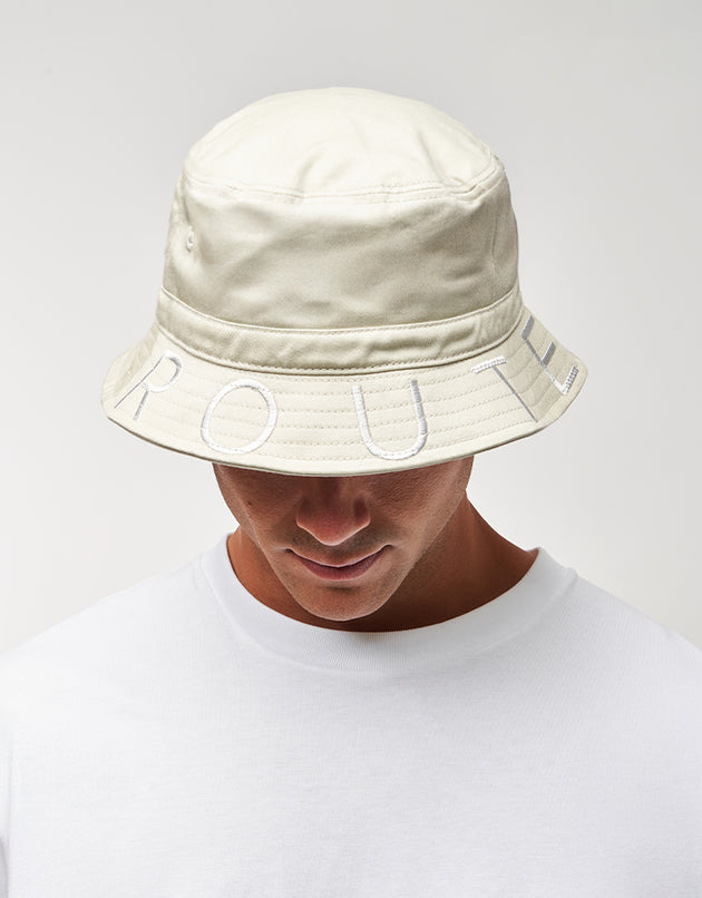 Route One Brimmed Bucket Hat - Stone