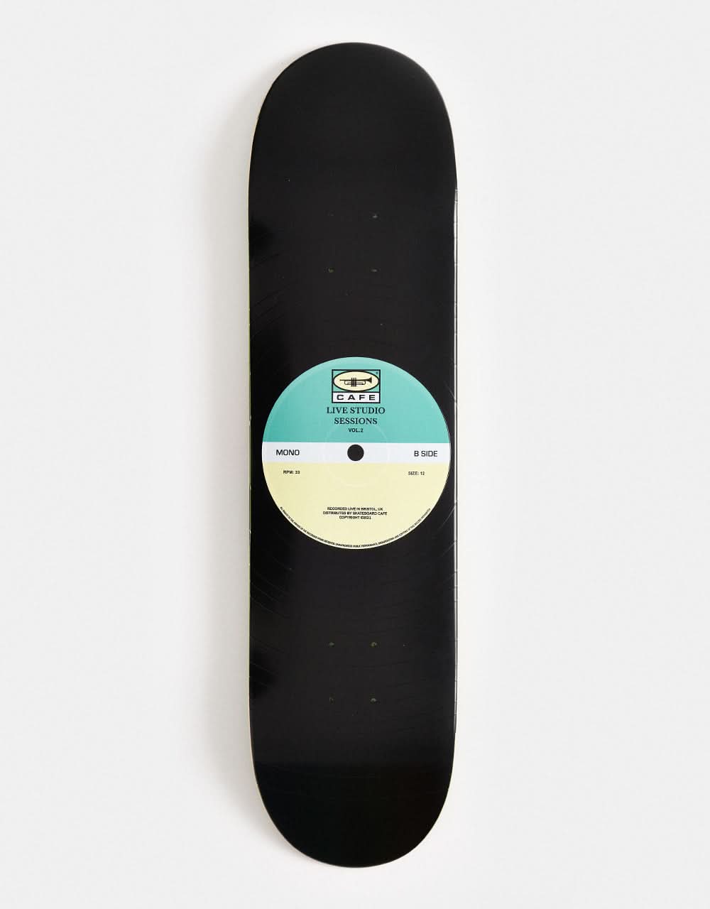 Skateboard Cafe "45" 2021 Retro Edition Skateboard Deck - Teal/Cream