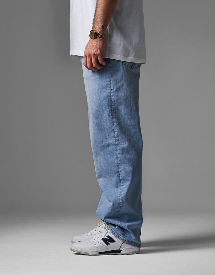 Route One Baggy Denim Jeans - Stone Wash