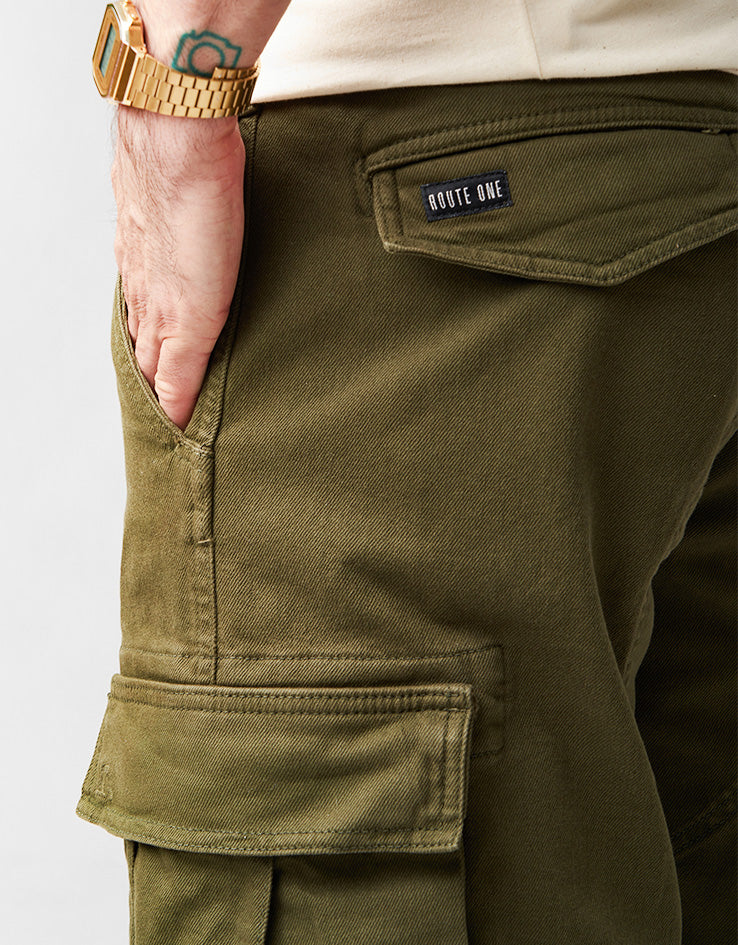Route One Classic Cargo Pants - Olive