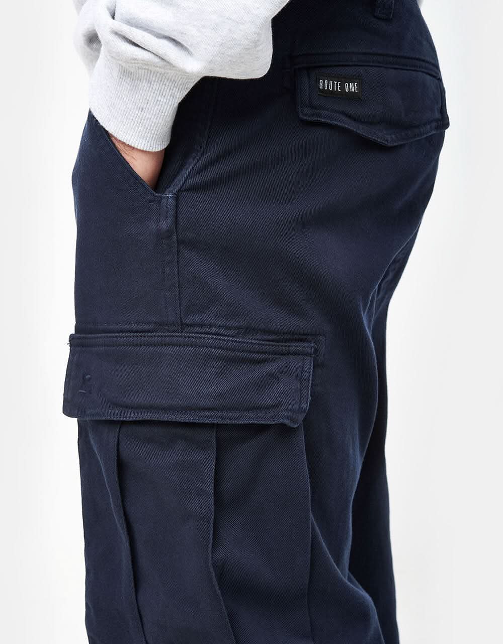 Route One Classic Cargo Pants - Navy