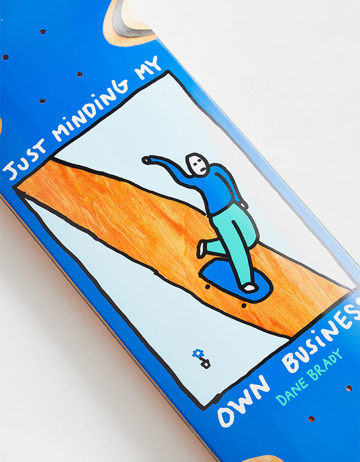 Polar Brady Just Minding My Own Business Skateboard Deck - 8" (inc Whe