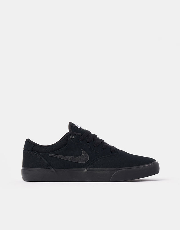 Nike SB Chron 2 Canvas Skate Shoes - Black/Black-Black