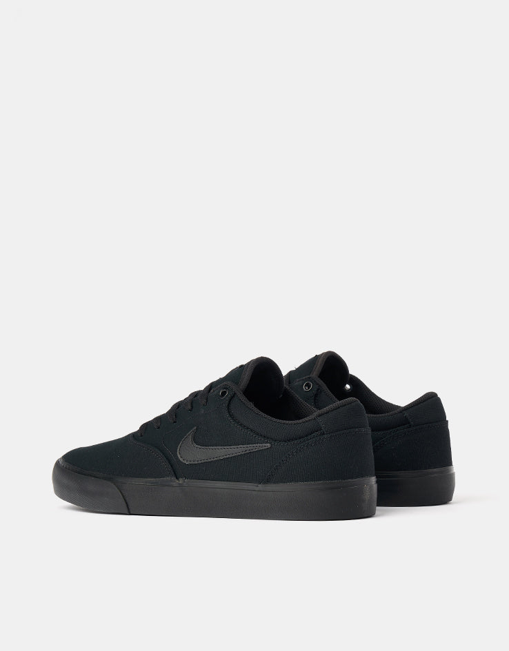 Nike SB Chron 2 Canvas Skate Shoes - Black/Black-Black