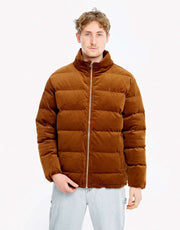 Route One Corduroy Puffer Jacket - Caramel