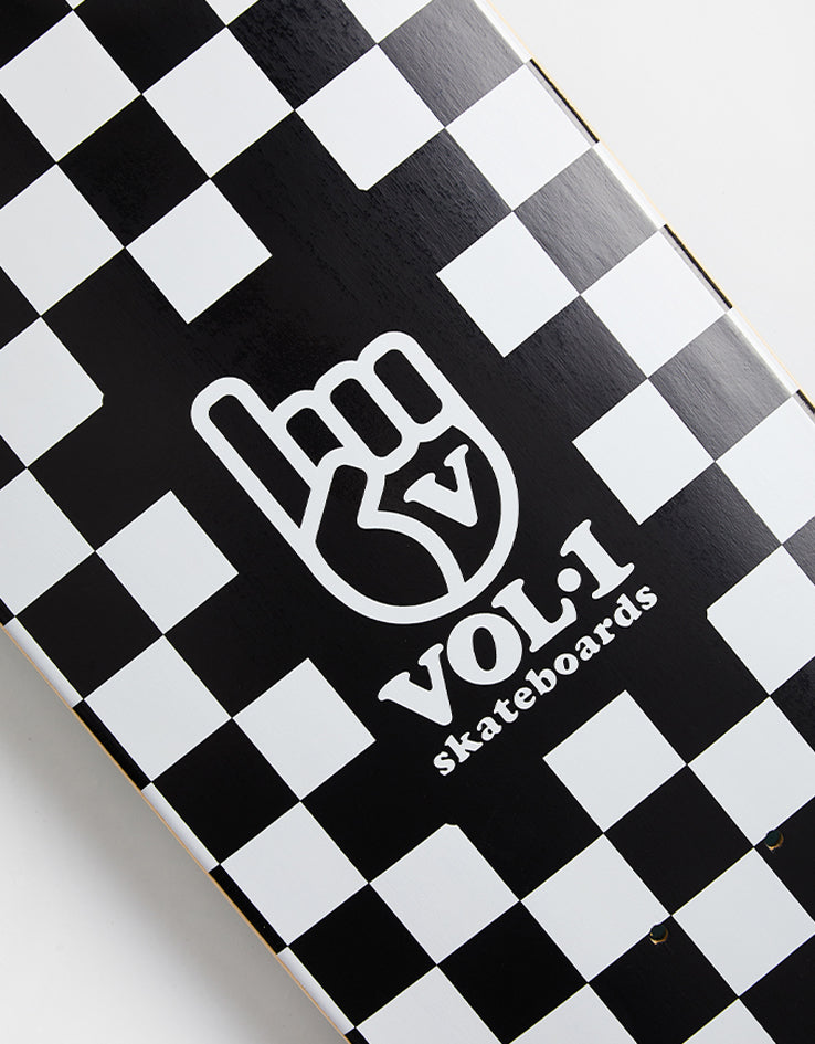 Vol.1 Checker Skateboard Deck - Black/White