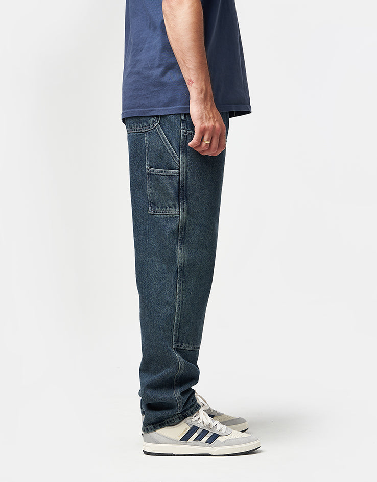 Route One Double Knee Denim Pants - Light Wash