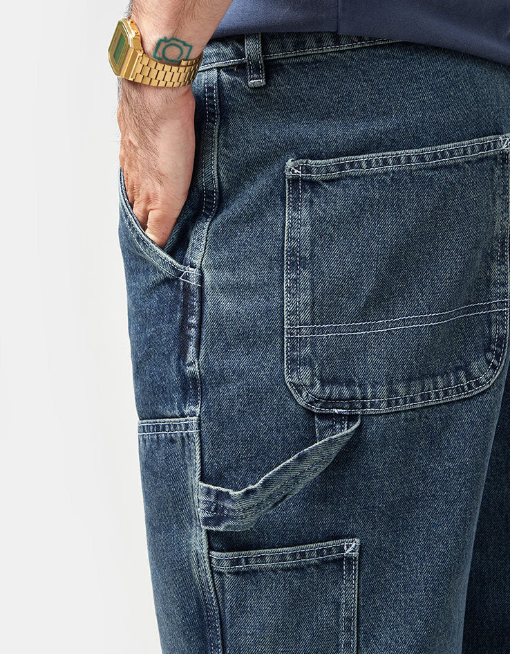 Route One Double Knee Denim Pants - Light Wash