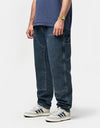 Route One Double Knee Denim Pants - Light Wash