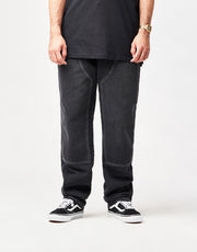 Route One Double Knee Denim Pants - Washed Black