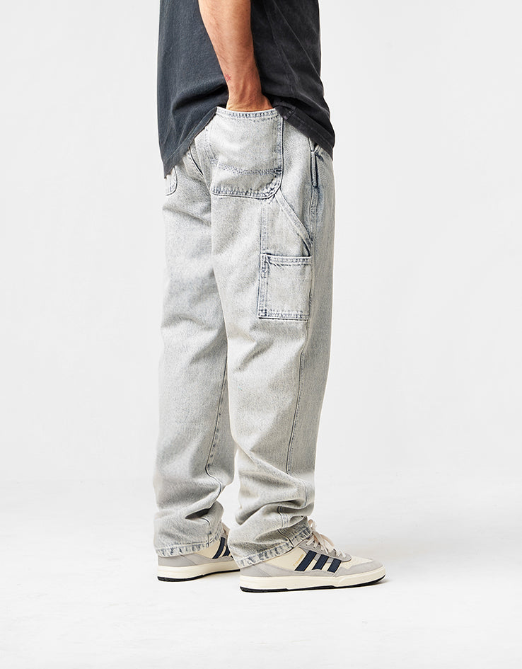Route One Denim Carpenter Pants - Light Stone Wash