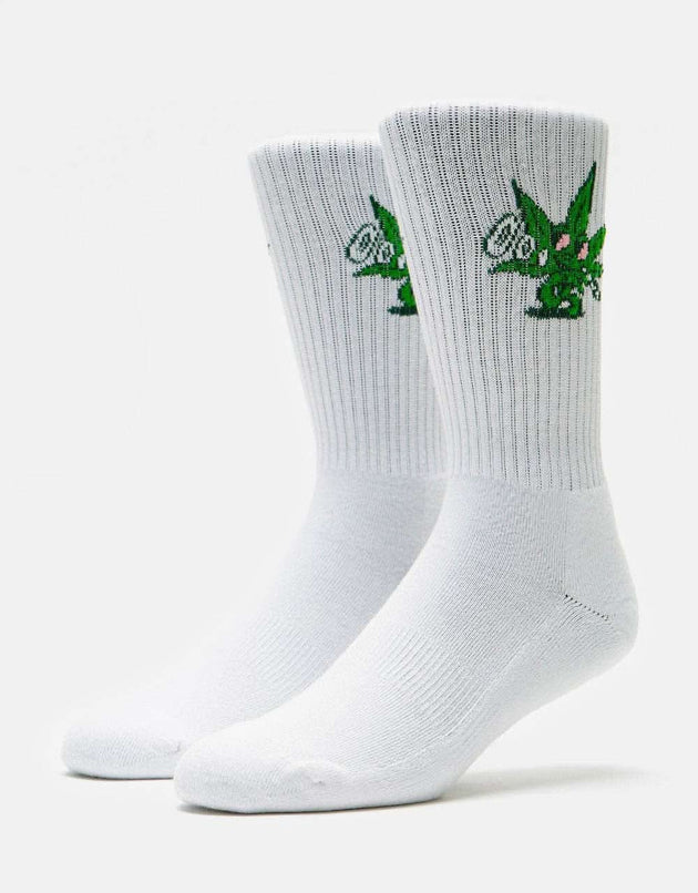 Route One Best Bud Crew Socks - White