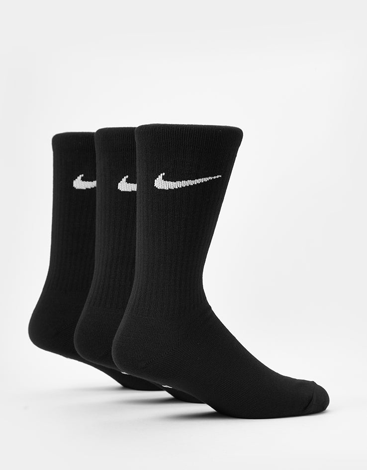 Nike SB Everyday Cushioned Socks 3 Pack - Black/White