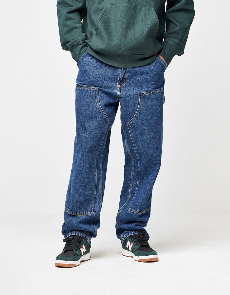Carhartt WIP Double Knee Pant - Blue (Stone Washed)