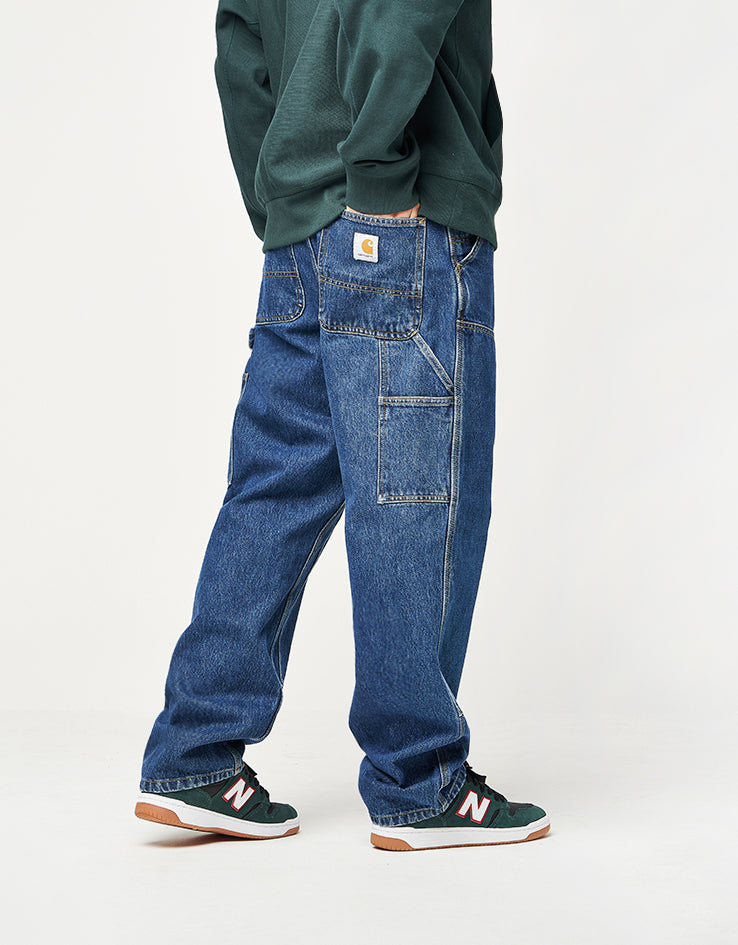 Carhartt WIP Double Knee Pant - Blue (Stone Washed)