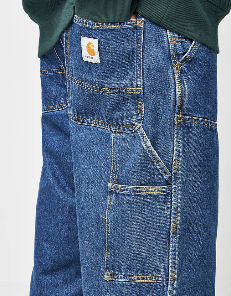 Carhartt WIP Double Knee Pant - Blue (Stone Washed)
