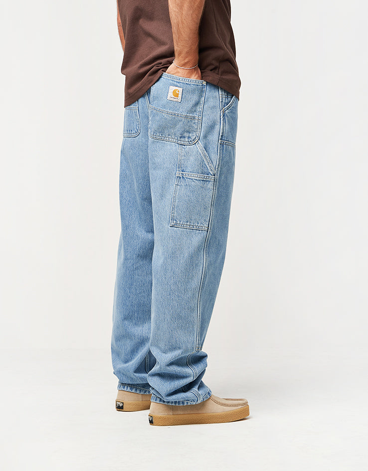 Carhartt WIP Double Knee Pant - Blue (Stone Bleached)