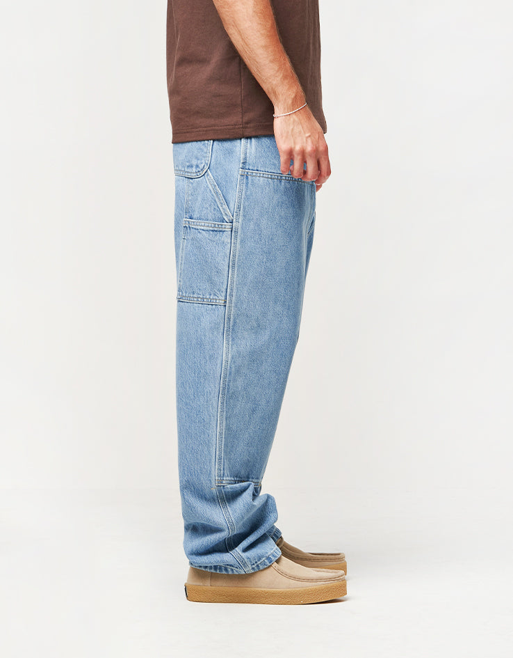 Carhartt WIP Double Knee Pant - Blue (Stone Bleached)