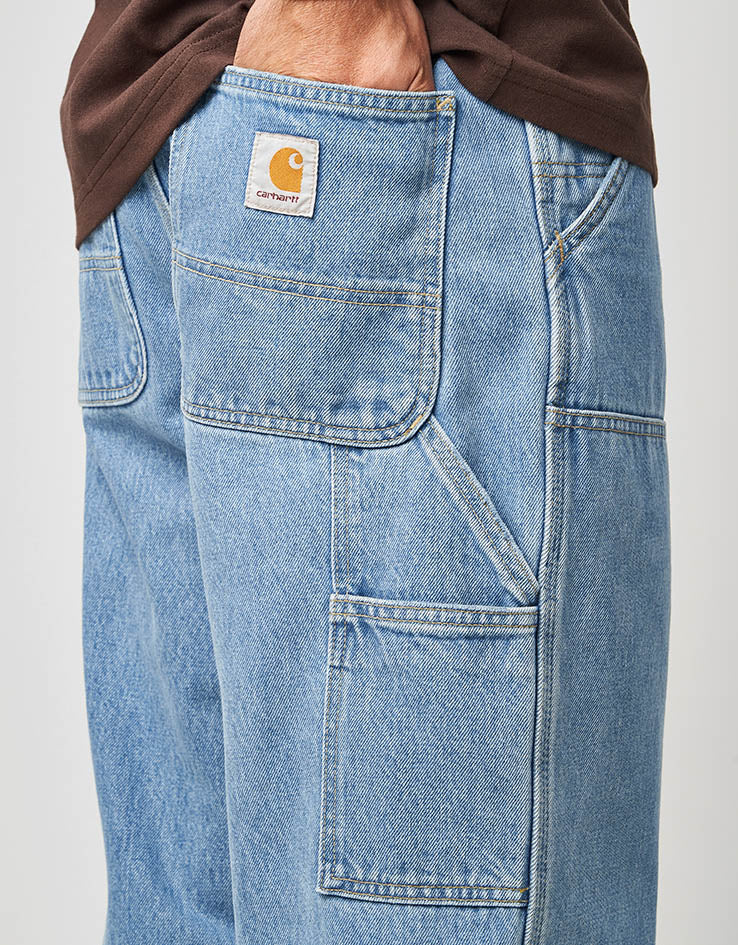 Carhartt WIP Double Knee Pant - Blue (Stone Bleached)