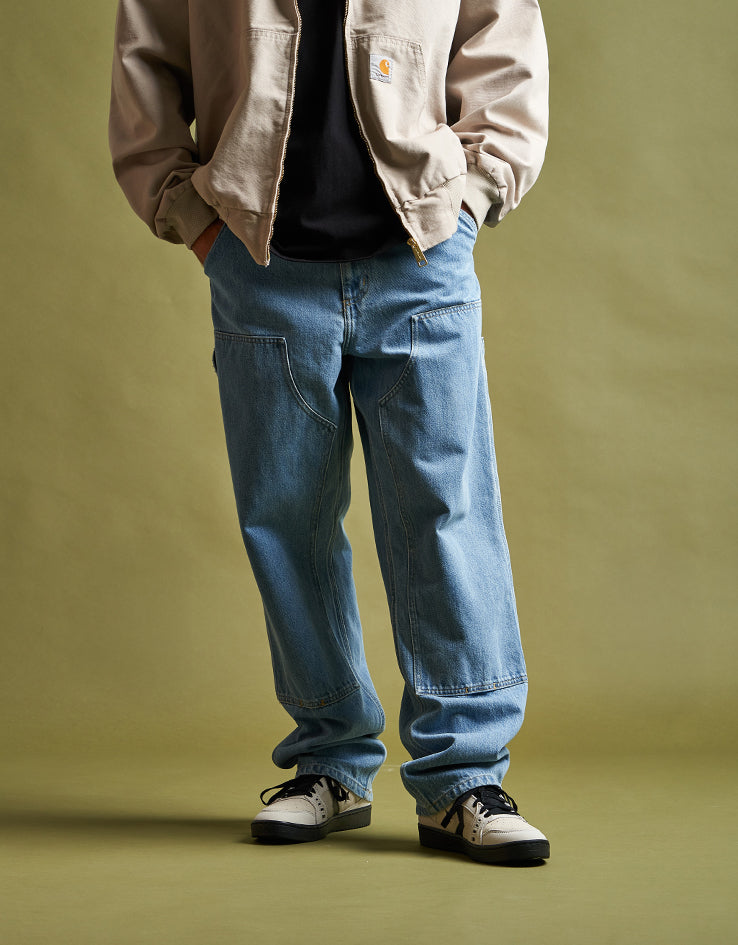 Carhartt WIP Double Knee Pant - Blue (Stone Bleached)