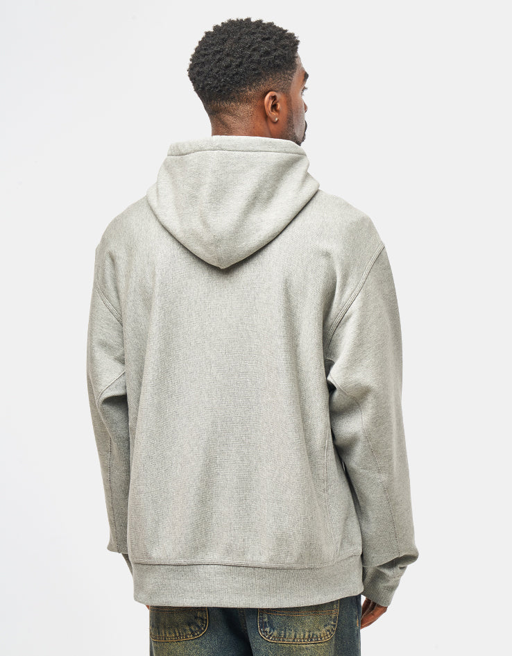 Carhartt WIP Hooded American Script Sweatshirt - Grey Heather