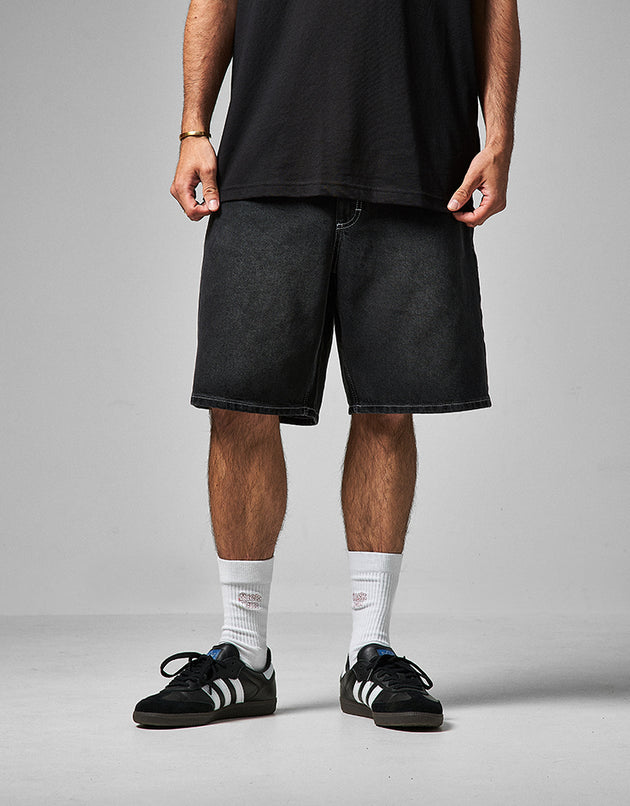 Route One Super Baggy Jorts - Washed Black