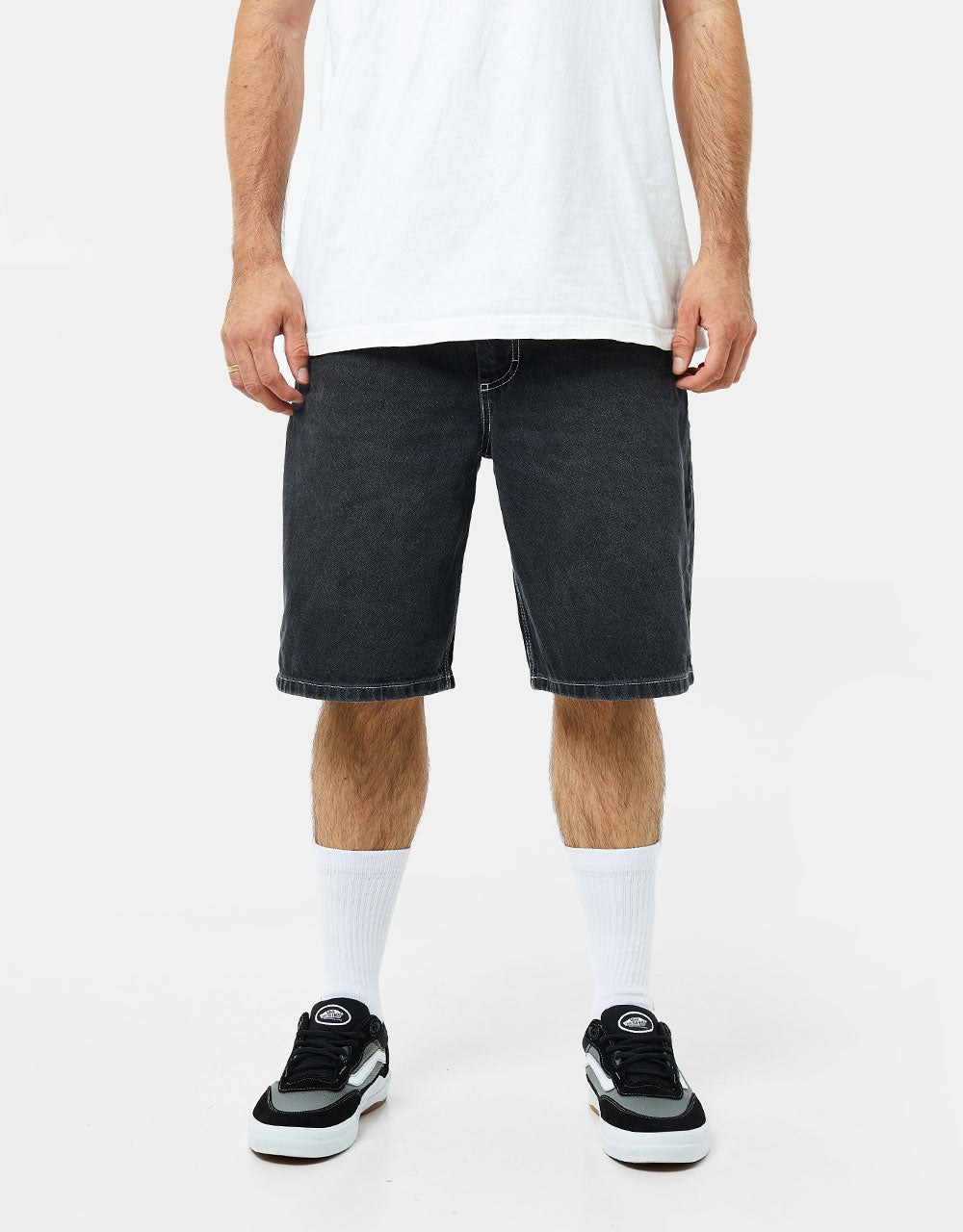 Route One Super Baggy Jorts - Washed Black
