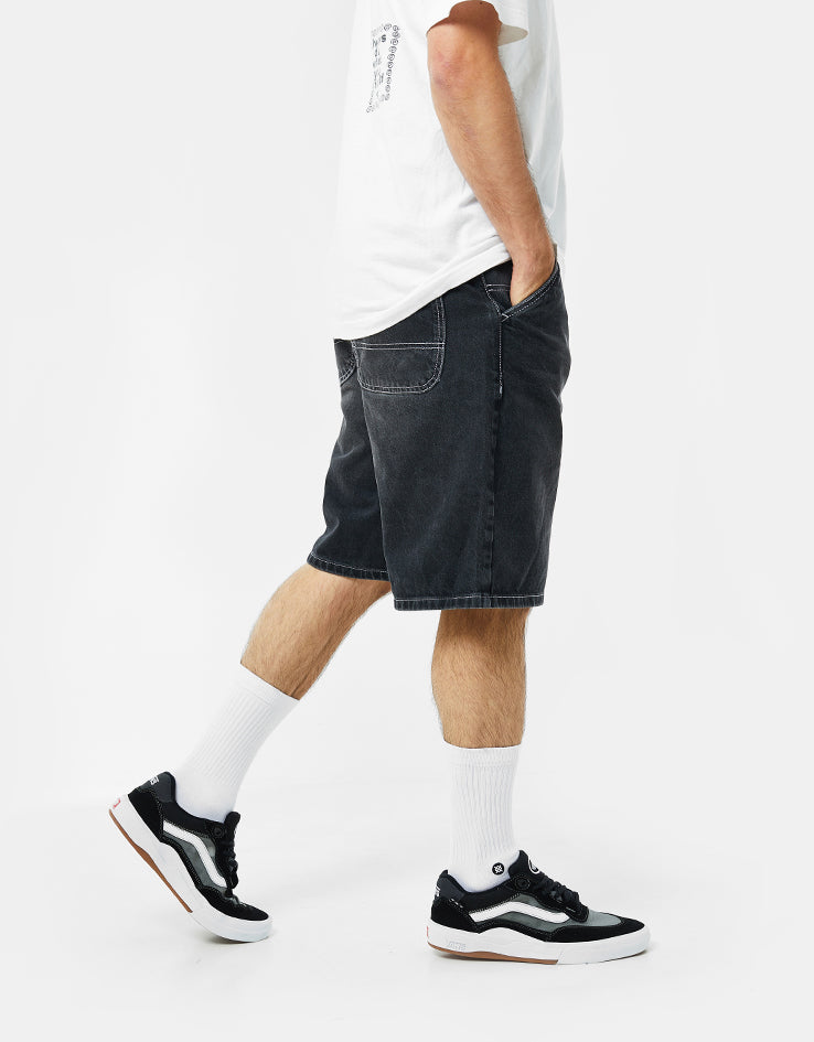 Route One Super Baggy Jorts - Washed Black