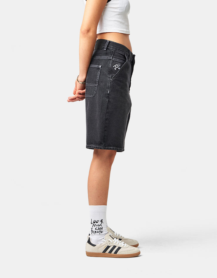 Route One Super Baggy Jorts - Washed Black