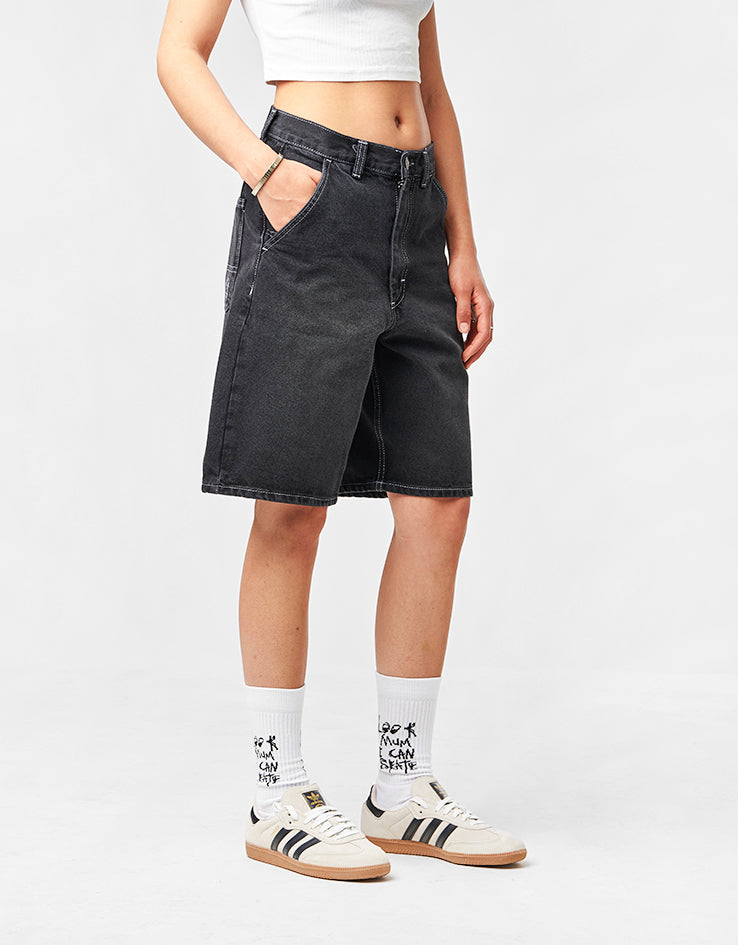 Route One Super Baggy Jorts - Washed Black
