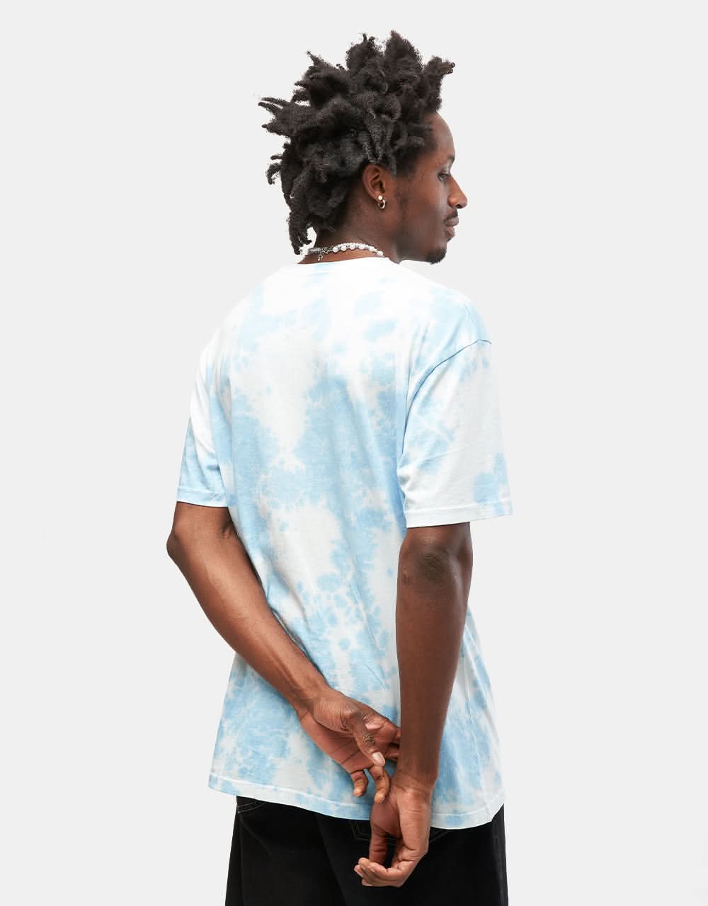 Route One Organic Tie Dye T-Shirt - Sky Blue