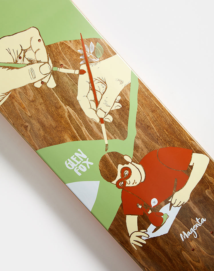 Magenta Fox Extravision Skateboard Deck