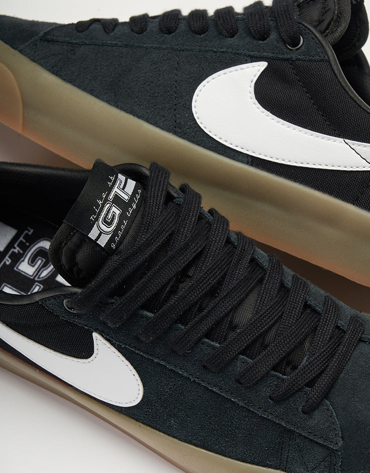 Nike SB Zoom Blazer Low Pro GT Skate Shoes - Black/White-Black-White