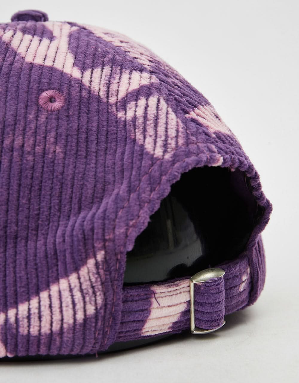 Route One Unstructured Bleached Cord 6 Panel Cap - Purple