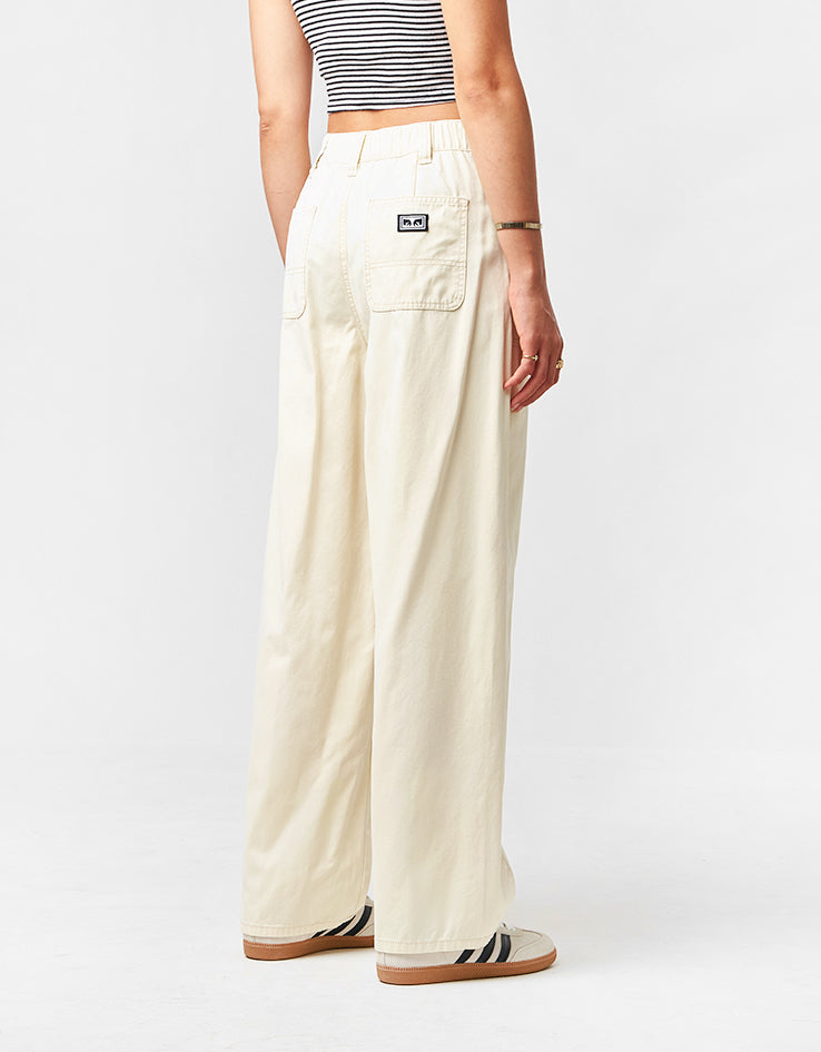 Obey Womens Tami Baggy Pant - Bone White