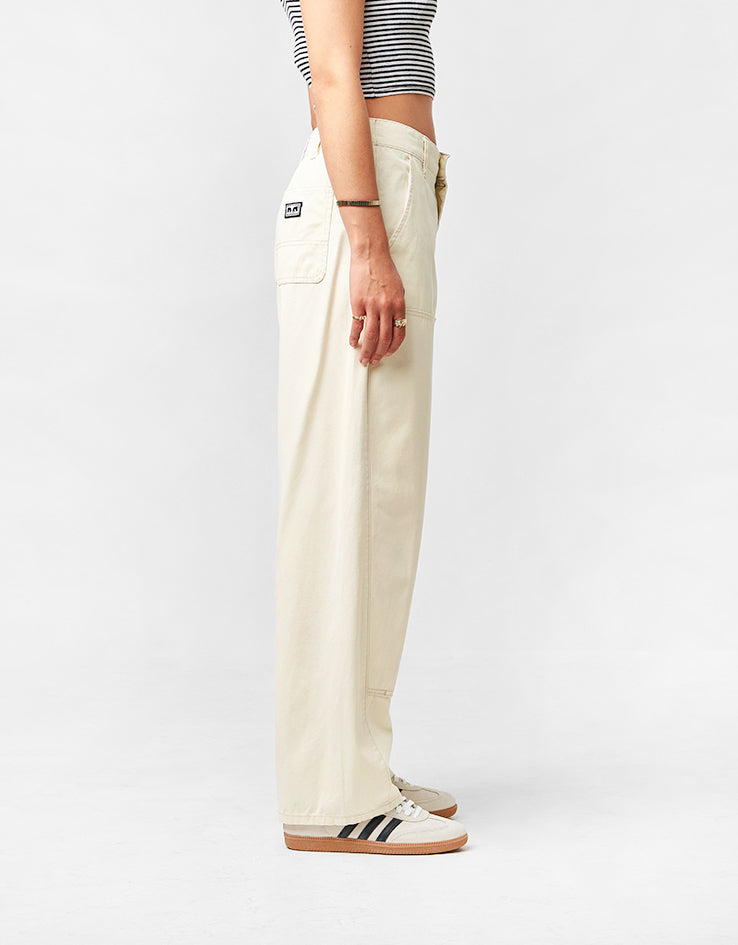 Obey Womens Tami Baggy Pant - Bone White