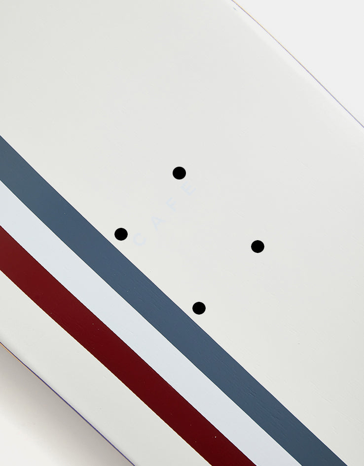 Skateboard Cafe Stripe Skateboard Deck - Cream/Burgundy