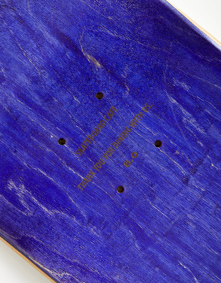 Skateboard Cafe Stripe Skateboard Deck - Cream/Burgundy