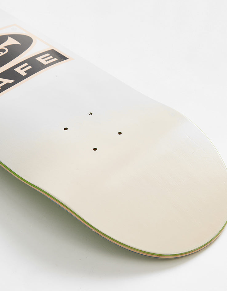 Skateboard Cafe Trumpet Logo Skateboard Deck - Peach/White Fade