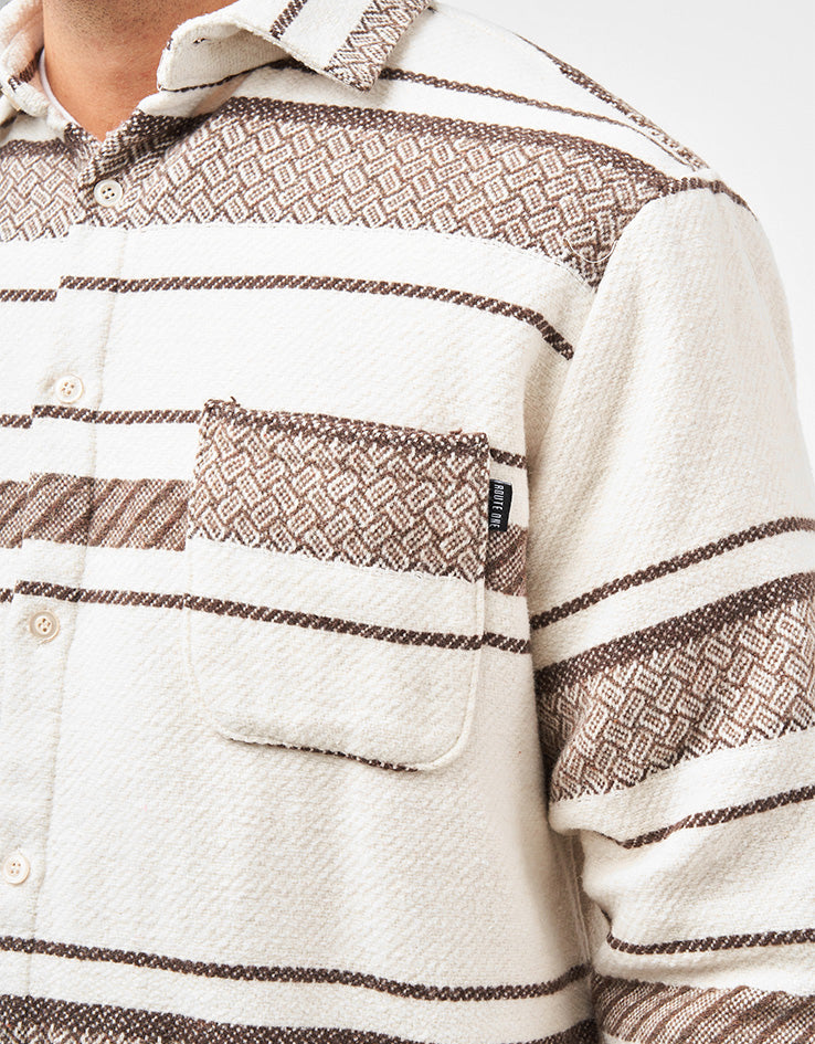 Route One Navajo Heavyweight Flannel Shirt - Natural