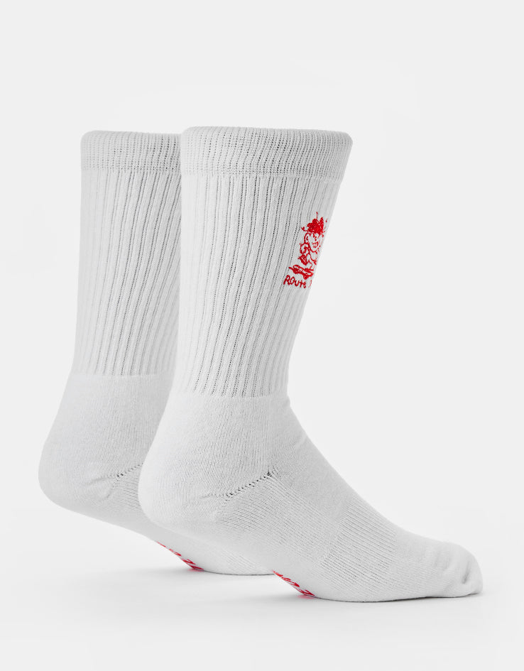 Route One Focus Crew Socks - White