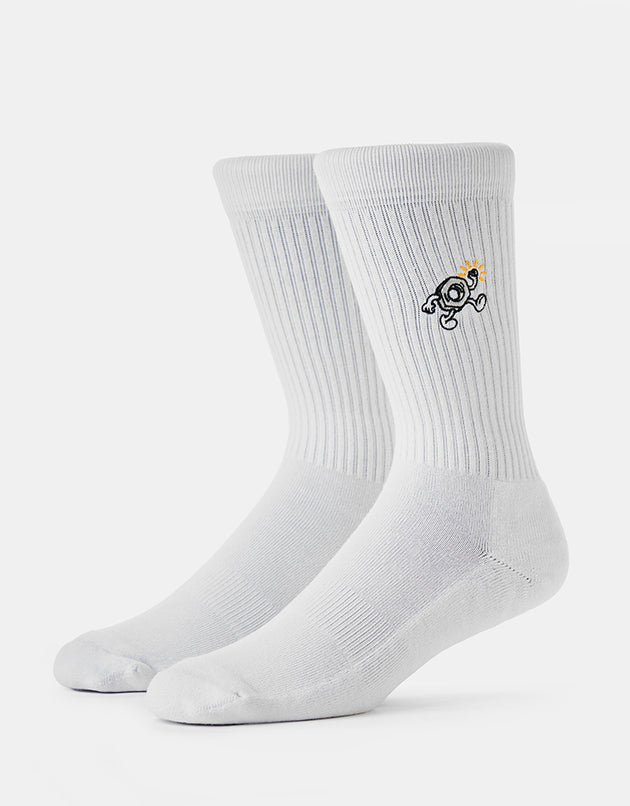 Route One Nuts Crew Socks - White