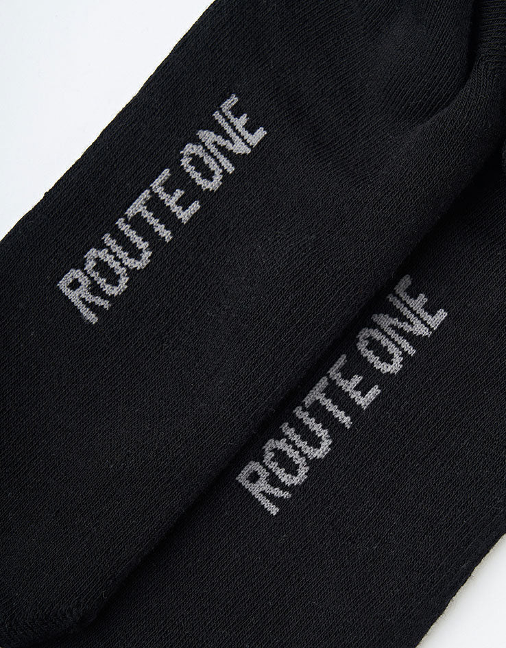 Route One Curb Crew Socks - Black